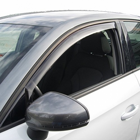 Wind deflectors for front doors upper side only