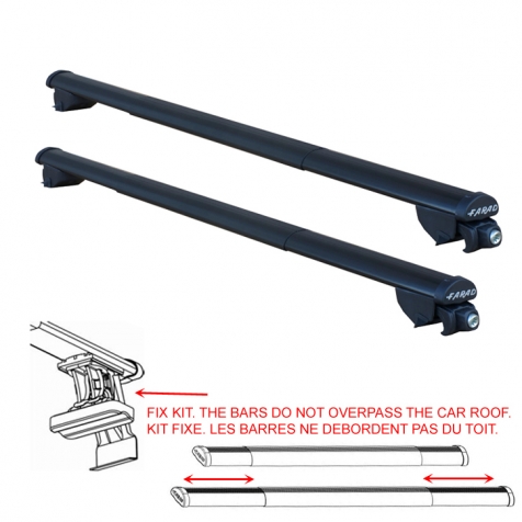 IRON 3 BM04 FARAD LONG telescopic roof bars