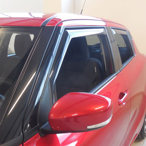 Wind deflectors for front doors standard fixing