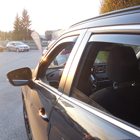 Windabweiser für vordere Fenster standard Fixierung