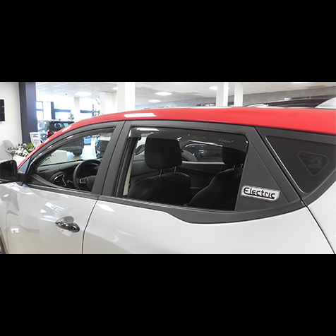 Wind deflectors for front and rear doors