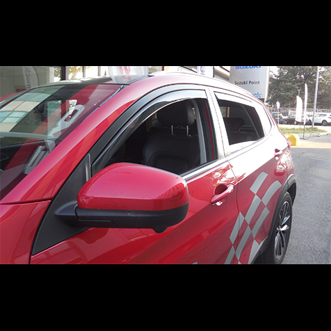 Wind deflectors for front and rear doors