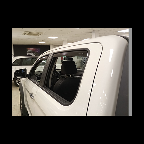 Wind deflectors for front and rear doors