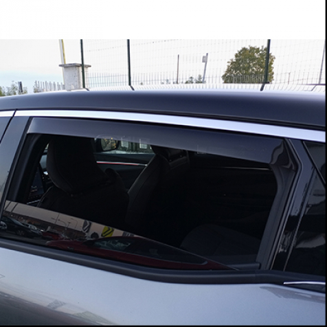 Wind deflectors for front and rear doors