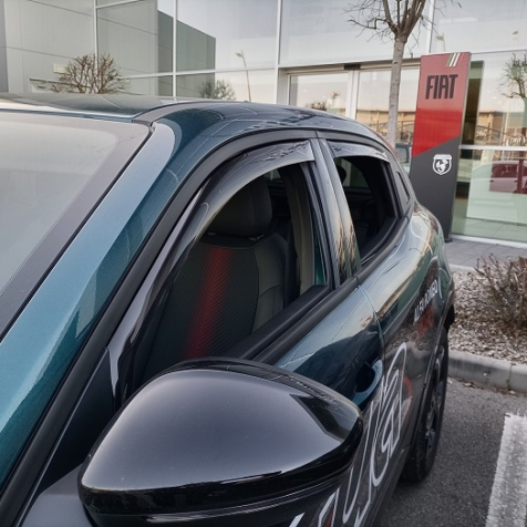 Wind deflectors for front and rear doors
