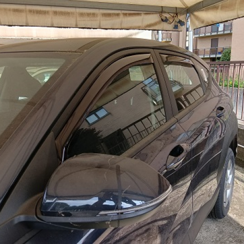 Wind deflectors for front doors standard fixing