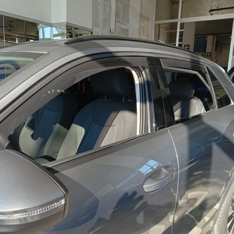 Wind deflectors for front doors standard fixing