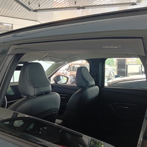 Wind deflectors for front and rear doors